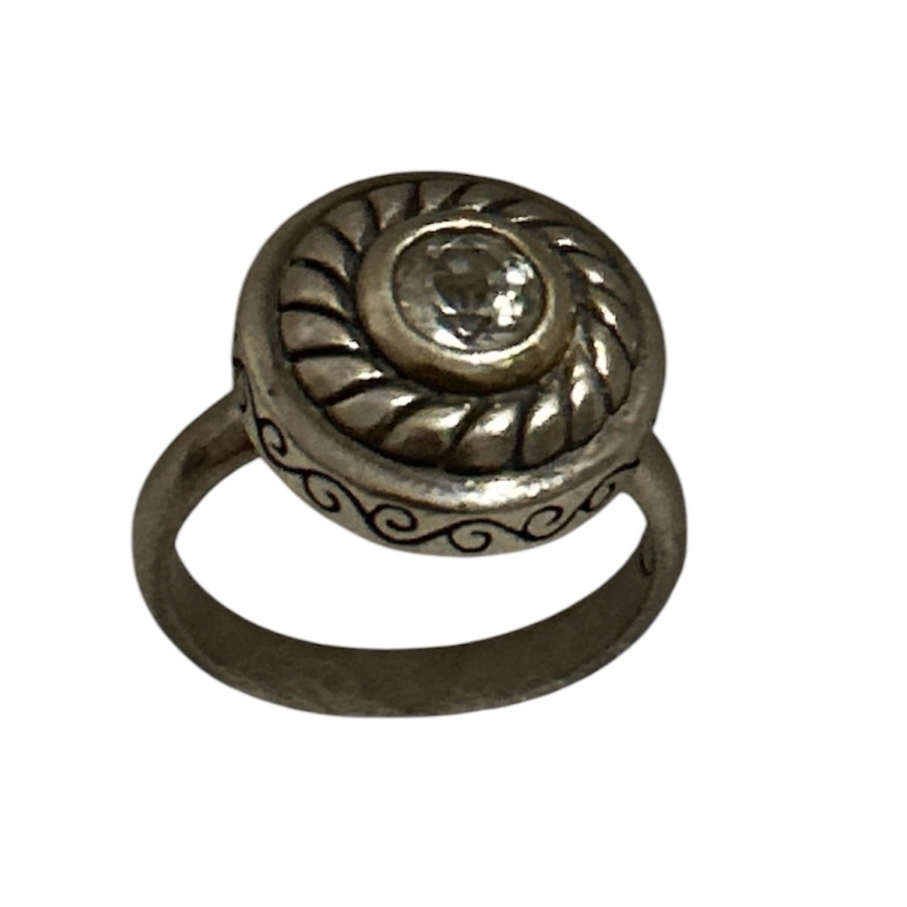 Brighton Ring .925 Sterling Silver with CZ Rare and Retired